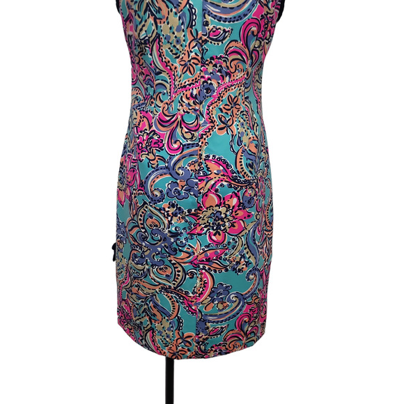 Lilly Pulitzer Sleeveless Francesca Mini Dress in Blue Pink Combo Womens Medium - Picture 7 of 13